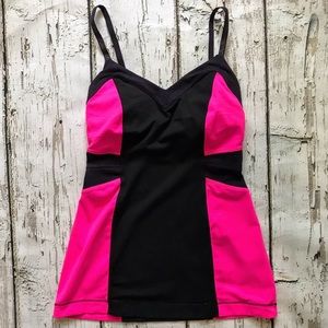 Lululemon Pink/Black Tank Top Size 2